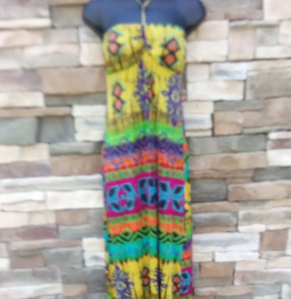 Tye Dye Halter Maxi Dress
